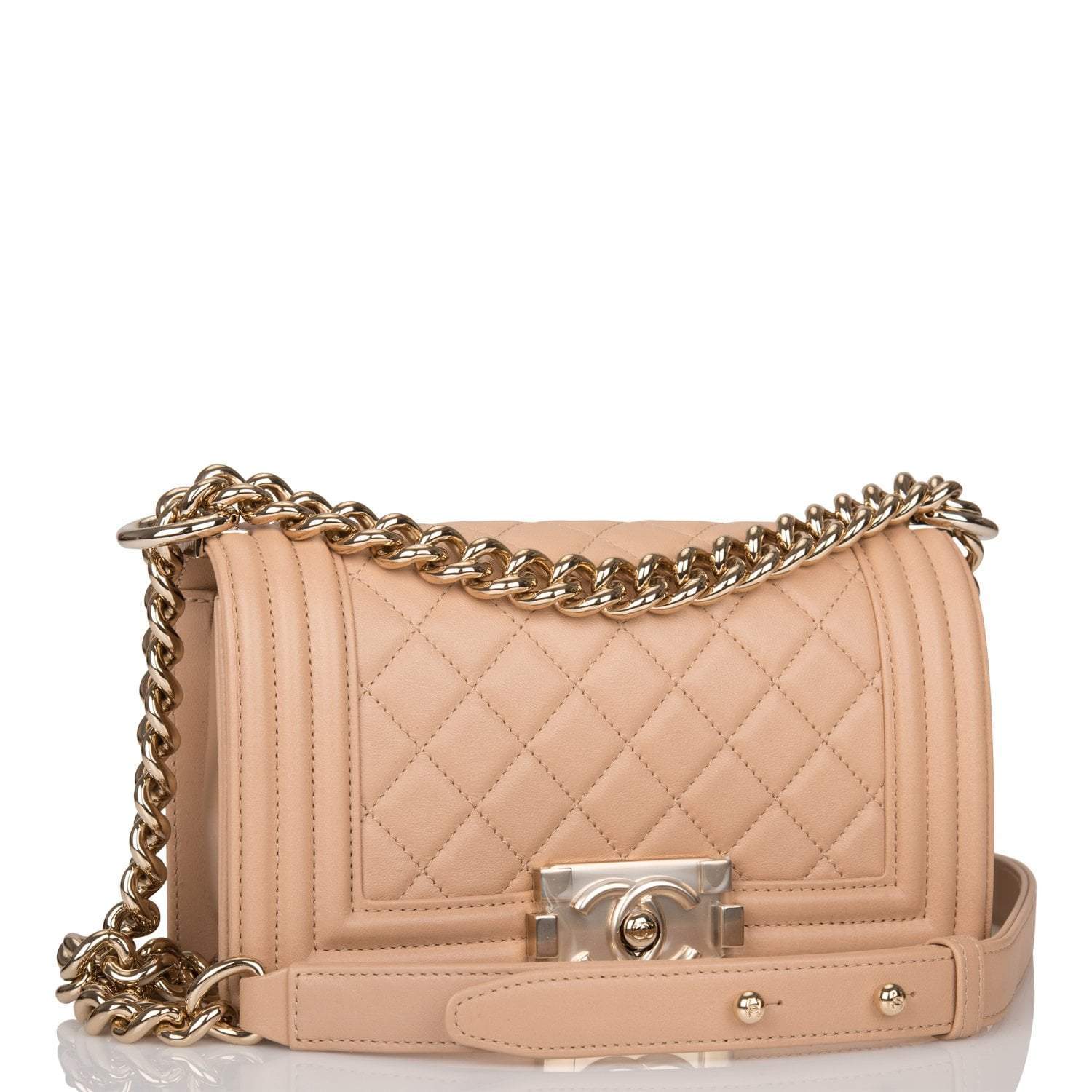 Copy of Chanel Camel Quilted Lambskin Small Boy Bag Light Gold Hardware-Payment 2