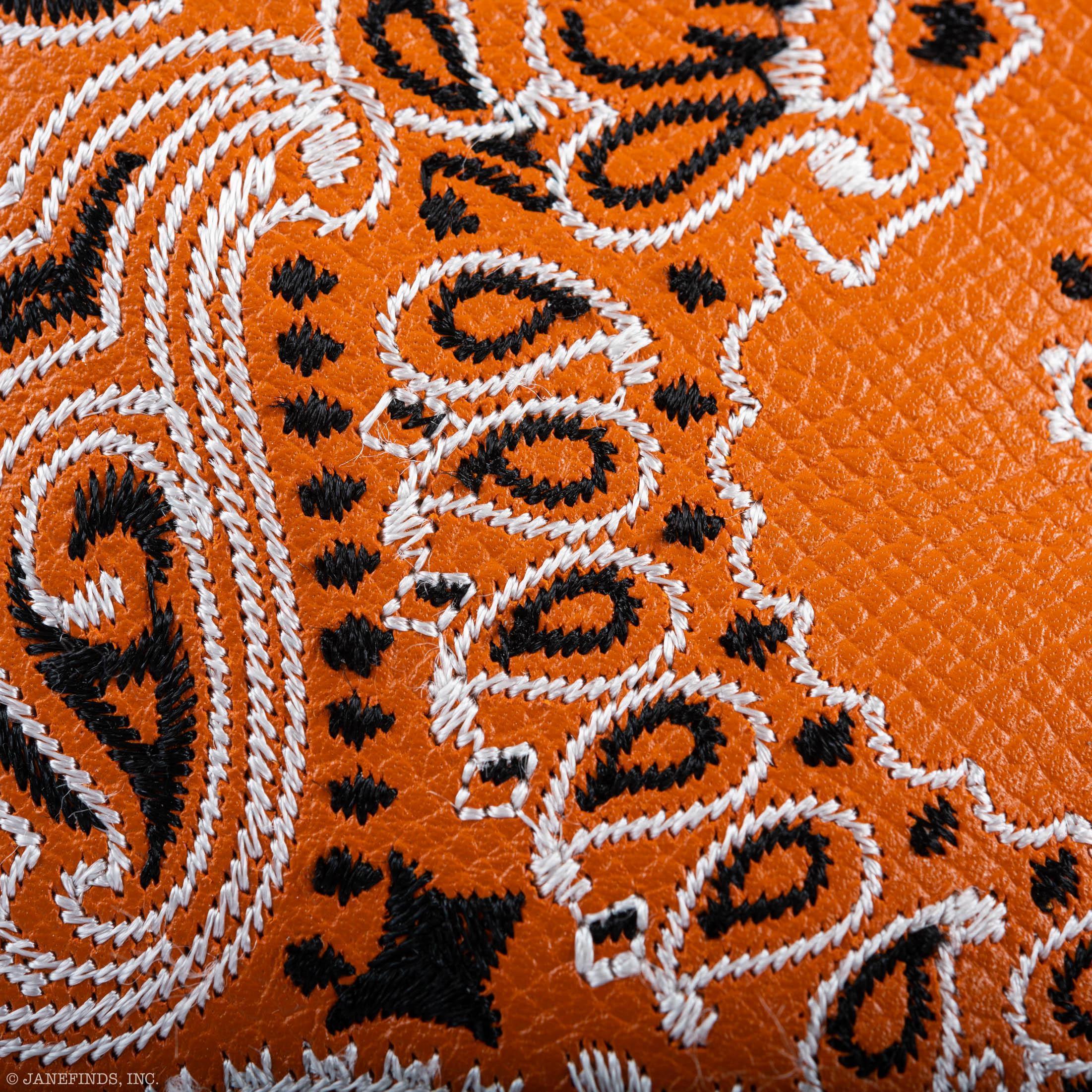 Jay Ahr Vintage 2013 Hermes Birkin 30 Orange Epsom Bandana Embroidery "Rio de Janeiro"